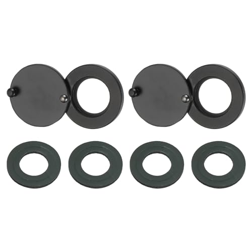 PATIKIL 5/8 Peephole Cover,Rotating Door Viewer Peephole Privacy Cover with Self-Adhesive Tool for Home Apartment Hotel Security,Matt Black 2pcs