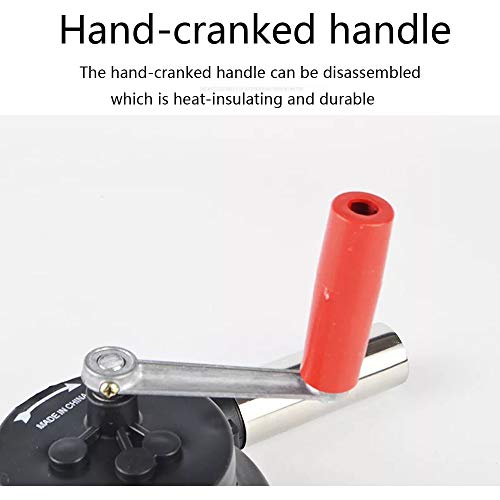 MMSGA Grillgebläse für das Kochen im Freien, Handkurbelgebläse, Grill-Feuerbalg für Picknick-Campingkocher-Zubehör