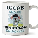 MUGFFINS Tazas Personalizadas para CRIMINÓLOGO - En Español - Koalificados Personalizados - 11 oz / 330 ml - Regalo Personalizable original y divertido