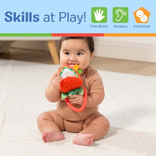 Image of Melissa & Doug Peek-a-Boo Berry Take-Along Toy with Teether, Clip-On Stroller Toy for Baby Ages 12m+ (Pack of 12)