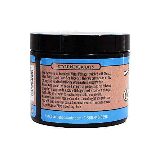 Don Juan Hybrido Hair Pomade All Day Strong Hold With Medium Shine, 4 Ounce #TOP3