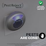 Pest Reject MAX, Skuteczny środek odstraszający szkodniki owadów i gryzoni, mocniejszy i bardziej skuteczny, technologia elektromagnetyczna + ultradźwięki