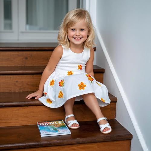 Image of Kiderence Toddler Flower Girl Sandals Open Toe Dress Shoes Wedding Party
