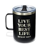 Oprah Daily Live Your Best Life Mug - Keep your Beverages Cold and Warm with Oprah's Double Insulate
