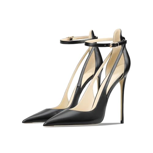 Image of Women's Pointed-Toe Bag-Toe Strappy High-Heeled Shoes Sexy Stiletto Pumps