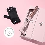L'ANGE HAIR Ondulé Titanium Curling Wand | Professional Hot Tools Curling Iron 1 Inch | Salon Hair Styling Wands for Beach Waves | Best Hair Curler Wand for Frizz-Free, Lasting Curls (Blush 25 MM)