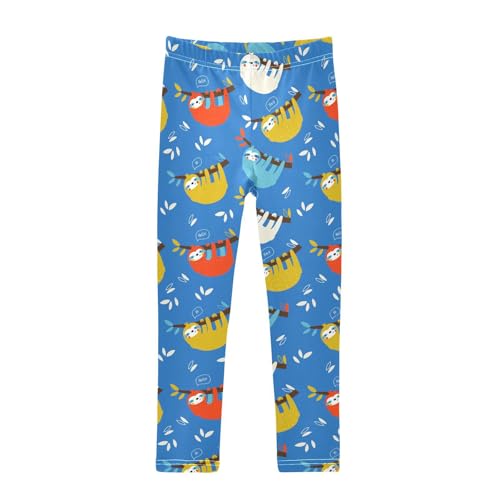 Girls Basic Leggings Baby Girls Pants Sloth Soft Footless Stretchy Tights Pants 4-10Y