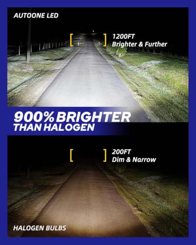 Image of AUTOONE 9003 /H4 /HB2 LED Bulb for Motorcycle ATV Cars Off Road, 900% Brighter Plug-n-Play, Fan-Cooled Long Lifespan