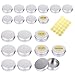 Produktbild VABNEER Döschen Aluminium Tiegel 24 Stück Aluminium Blechdose mit Schraubverschluss Geltiegel (12 Stück 30ml+12 Stück 60ml) mit 1 Stück Gold Sticker Klebeetikett