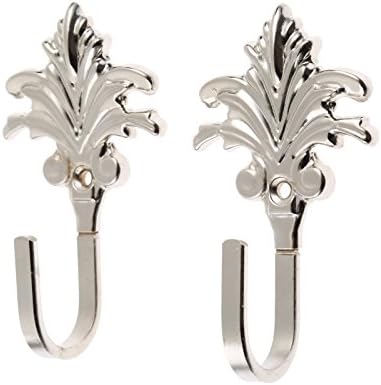 Hicello 2Pcs Curtain Hooks Vintage Tieback Maple Hold Back Hooks With Screws