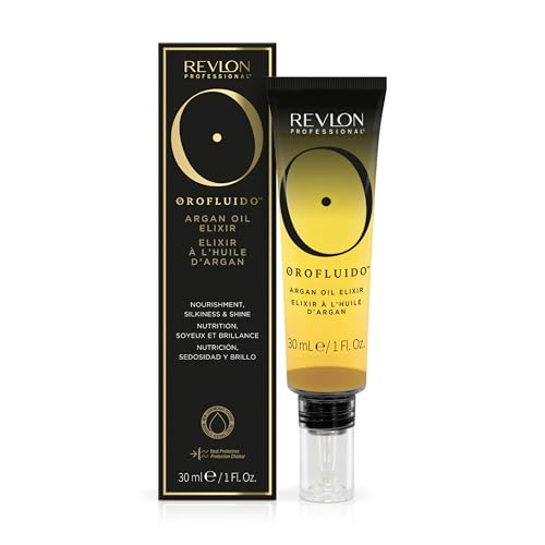 REVLON PROFESSIONAL - Orofluido Original Elixir, Sérum con Aceite de Argán, Nutre, Suaviza, Fortalece y Restaura el Pelo, Brillo de Larga Duración, para Todo Tipo de Cabellos Secos y Dañados, 30 ml