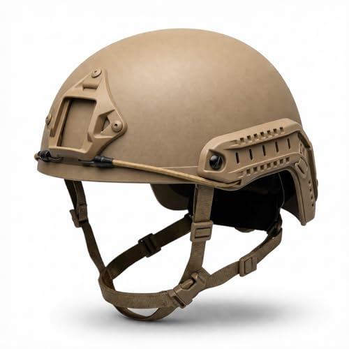 DLP Lightweight Tactical Bump Helmet - ImpaX Extreme Plus - High Cut OPS Core Military Combat Airsoft Helmet - Fast MICH ACH - Night Vision Mount & Accessory Bundle Included (Deep Earth)