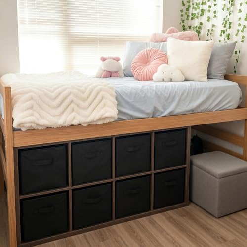 SiliFine 8 Cube Storage Organizer with 8 10.63" Fabric Bins,