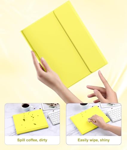 NUWONAYA Keyboard Case for iPad Air 13 inch (M3/M2)/Pro12.9 6th/5th/4th/3rd Generation, Cute Color Stand Cover with Pencil Holder, Magnetic Detachable Round Keys Keyboard，Light Purple - Image 5