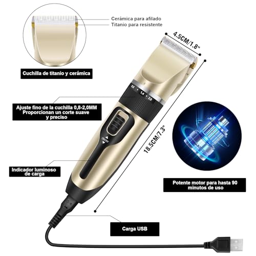 Professioneller Haarschneider, All-in-1 Körperhaartrimmer, kabelloser Präzisionstrimmer, 90 min, ultraschallscharfe Klinge, für Männer, Kinder oder Haustiere