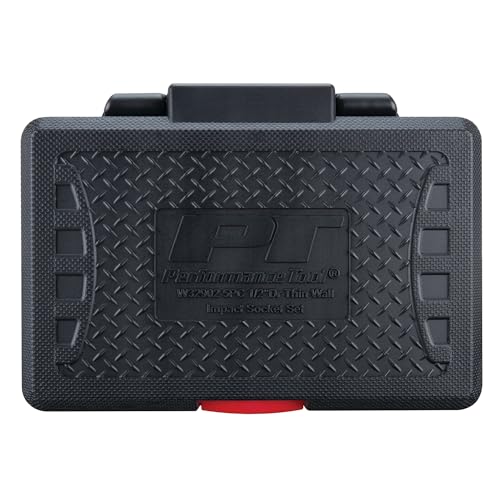 Image of Performance Tool W32902 5pc 1 /5-Inch Drive Metric& SAE Impact Socket Tool Set, 17, 19, 21mm & 13 /16-Inch, 7 /8-Inch, Non-Marring Protective Wheel Lug Nut Impact Socket Set