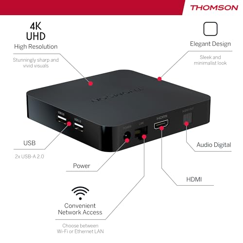Thomson Streaming Stick 240UK, 4K UHD, Google TV, Google Cast, Google Voice Control, Wifi, Bluetooth, Dolby Atmos, HDR10 - Image 4