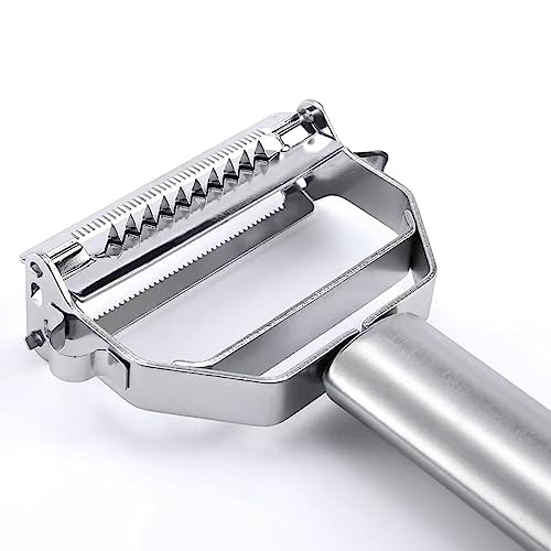 Vegetable Peeler，Szyikuer Stainless Steel 2 In 1 Julienne Vegetable Peeler Perfect For Carrot Potato Melon Gadget Vegetable Fruit #TOP5