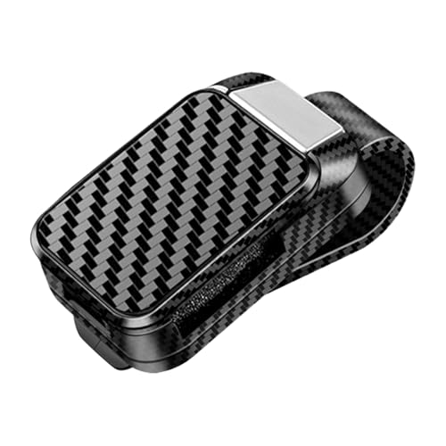 Doiyislem Porte-Lunettes De Soleil Pour Voiture,Accessoire pour Lunettes en Fibre de Carbone | Organisateur De Pare-Soleil Avec Porte-Carte Pour Rangement Clés Conduite Et Trajets