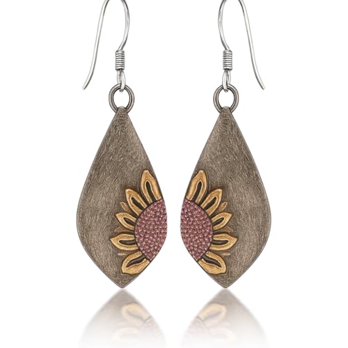 Boho Earrings for Women - Handmade Vintage Carved Dangle Earrings Party Birthday Perfect Stylish Gifts