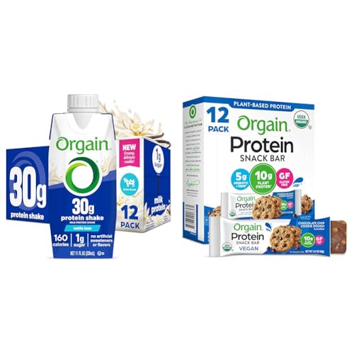 Bundle de Orgain Shake Proteico Vainilla 30g y Barras Veganas 12x miniatura 1