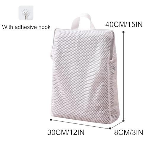 Underwear Garment Bag, Mesh Clothing Garment Bags for Storage, Visible, with Zipper, Suitable for Wardrobe Hanging(30x8x40cm/12x3x15in)2