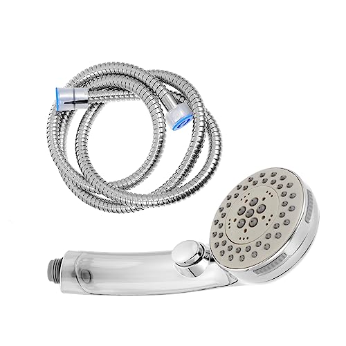 NUOBESTY 1 Juego ducha de refuerzo cabezal de ducha de reemplazo cabezal de ducha de alta presión con mano pulverizador rociador de ducha de mano duchas de mano AbS Silver