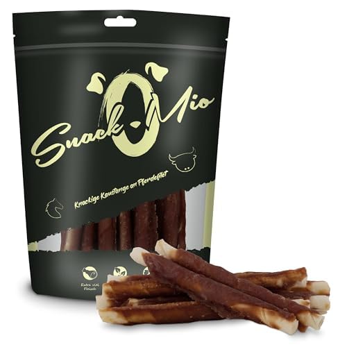 SnackOMio – Premium Hundesnack – knackige Kaustange an Pferdefilet, getreidefrei, 1er Pack (1 x 70g)