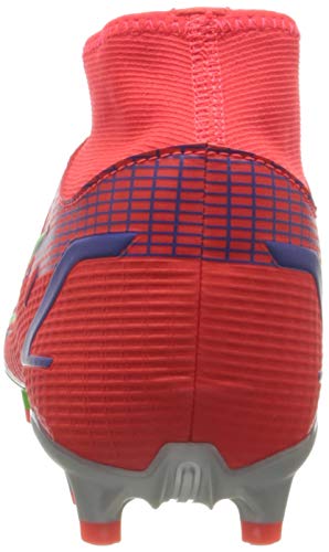 Image of Nike Unisex's Football Soccer Shoe, Bright Crimson Metallic Silver, 11