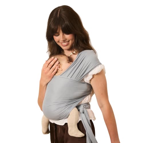 Solly Baby Wrap, Buttery-Soft Baby Carrier Newborn to Toddler 8-25 Lbs., Lightweight & Hands-Free Infant Wrap, Breathable Summer Carrier, Baby Wearing & Postpartum Essential, New Mom Gift, Coastal