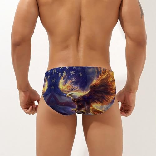 US Ea-gles Flag Men's Swim Trunks Briefs Swimsuit Swimwear Bathing for Underwear Beach2