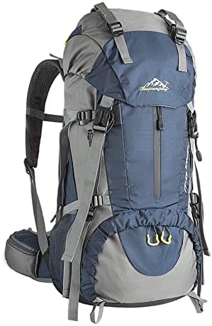 DADAYIYO 50L Hiking Backpack Lightweight Water Resistant,Mountain Climbing Camping Outdoor Sport Daypack Bag with Rain Cover(Blue)