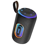 Bluetooth Lautsprecher mit Licht, 5W Lautsprecher Tragbarer, 5 Stunden Akkulaufzeit, RGB-Beleuchtung, TWS-Kopplung (gleiche Marke und Modell), Geeignet Outdoor/Party/Reisen