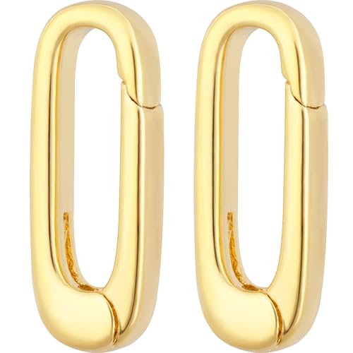 Cierres ovalados de oro 18k para collar y conector de pulsera HINZIC 2
