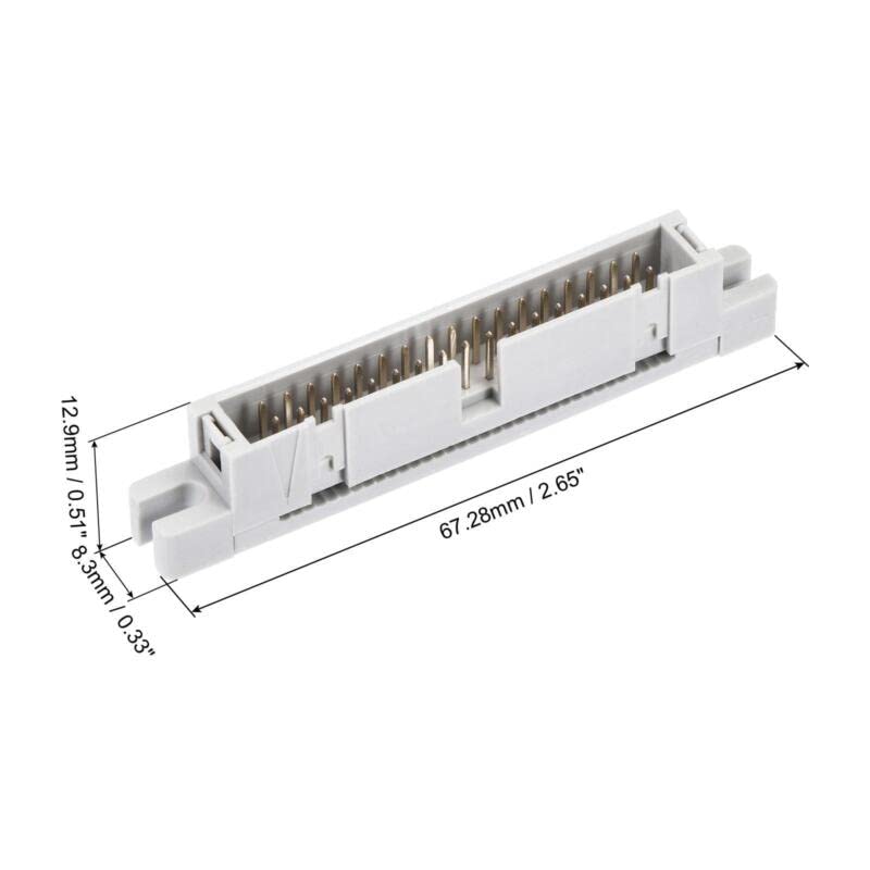 Tool parts 34P Dual Rows 2.54mm IDC Male Transition Plug for Flat Ribbon Cable - Pack Of 1