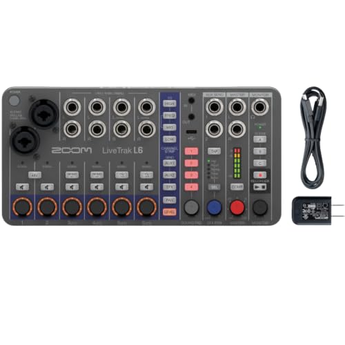 ZOOM ズーム L-6 デジタルミキサー USBオーディオインターフェイス Amazon | ZOOM(ズーム) L6 デジタルミキサー 32bitフロート録音 10ch
