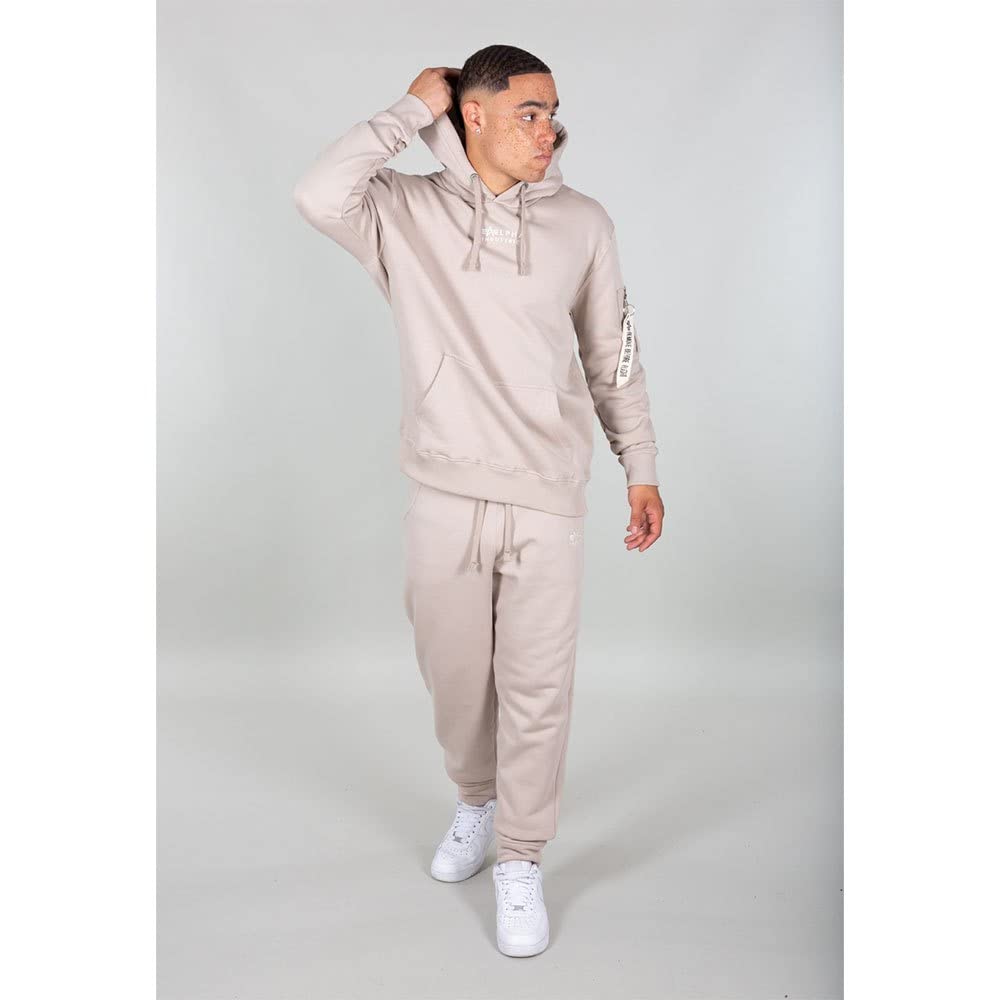 Alpha Industries Organics EMB Hoody Męska bluza z kapturem Organic Beige