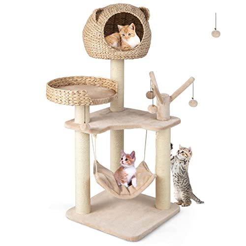 Centro de actividades para gatos de madera de 48 pulgadas miniatura 1