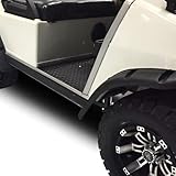 Huskey 4PCS Club Car Golf Cart Fender Flares with Self-Taping Screws for DS 1993 & Up G/E Models, Made of Impact-Resistant ABS plastic and Recommended for Lifted Golf Cart with Offroad Tires