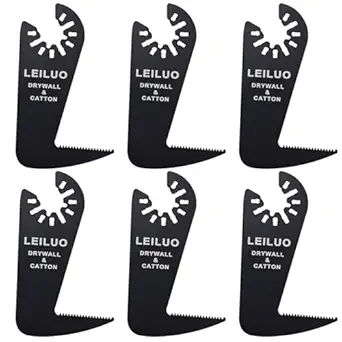 LEILUO 6 Pcs Oscillating Tool Blade Drywall & Multi-Material Cutting Universal Multitool Accessories Fit for DeWalt Makita & More