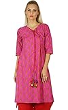  Bimba Coutume ne Kurti Traditionnel imprimé Asymétrique Tunique en Coton