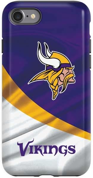 Skinit Pro Phone Case Compatible with iPhone SE (2nd & 3rd Gen) - Officially Licensed NFL Minnesota Vikings Double Vision Design