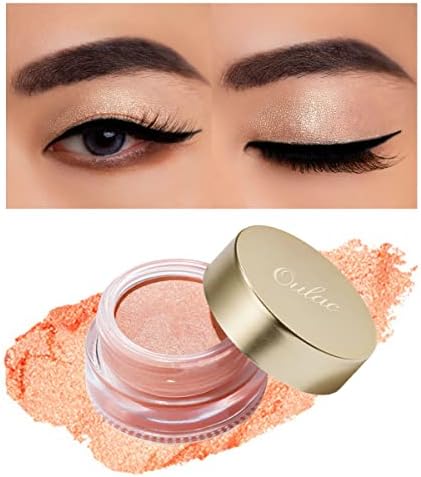 Oulac Glitter Eyeshadow Metallic Finish - High Impact Mauve Eyeshadow with Waterproof Formula | Up to 12 Hours Wear | Creates Eye-Catching Eye Make-up, Vegan, 12g, (12) Lustering