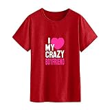 Pochette imprimée décontractée Top Lovers Day Valentine's Casual O-Neck Fashion Short Women's Blouse Chemisiers Et Hauts Décontractés pour Femmes Manches Longues
