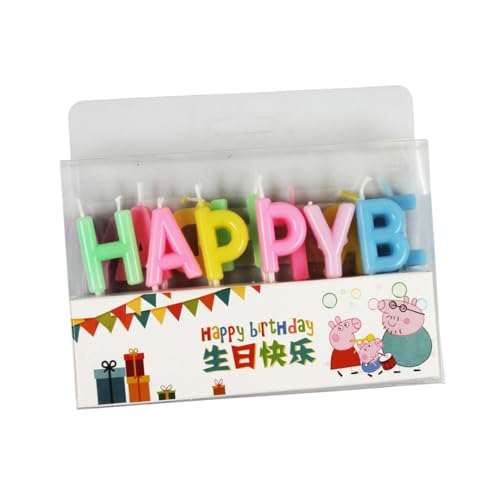 Image of Wanna Party Neon Multicolor Happy Birthday Candle for Cake (Neon Pastel)