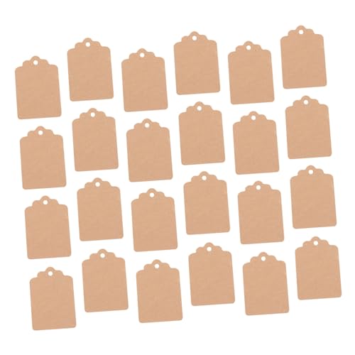 CIYODO 1000 個クラフト紙製空挂牌 耐久マーク用 名札タグ 値札シール 無地
