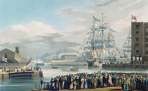 Tableau sur toile St Katharine Docks SERENDIPITP peinture célèbre 60x90cm