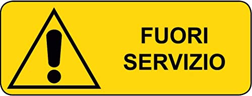 ADESIVO PERICOLO FUORI SERVIZIO 125x330 mm