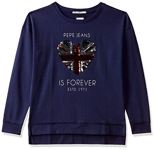 Image of Pepe Jeans Girls Cotton Round Neck Sweatshirt