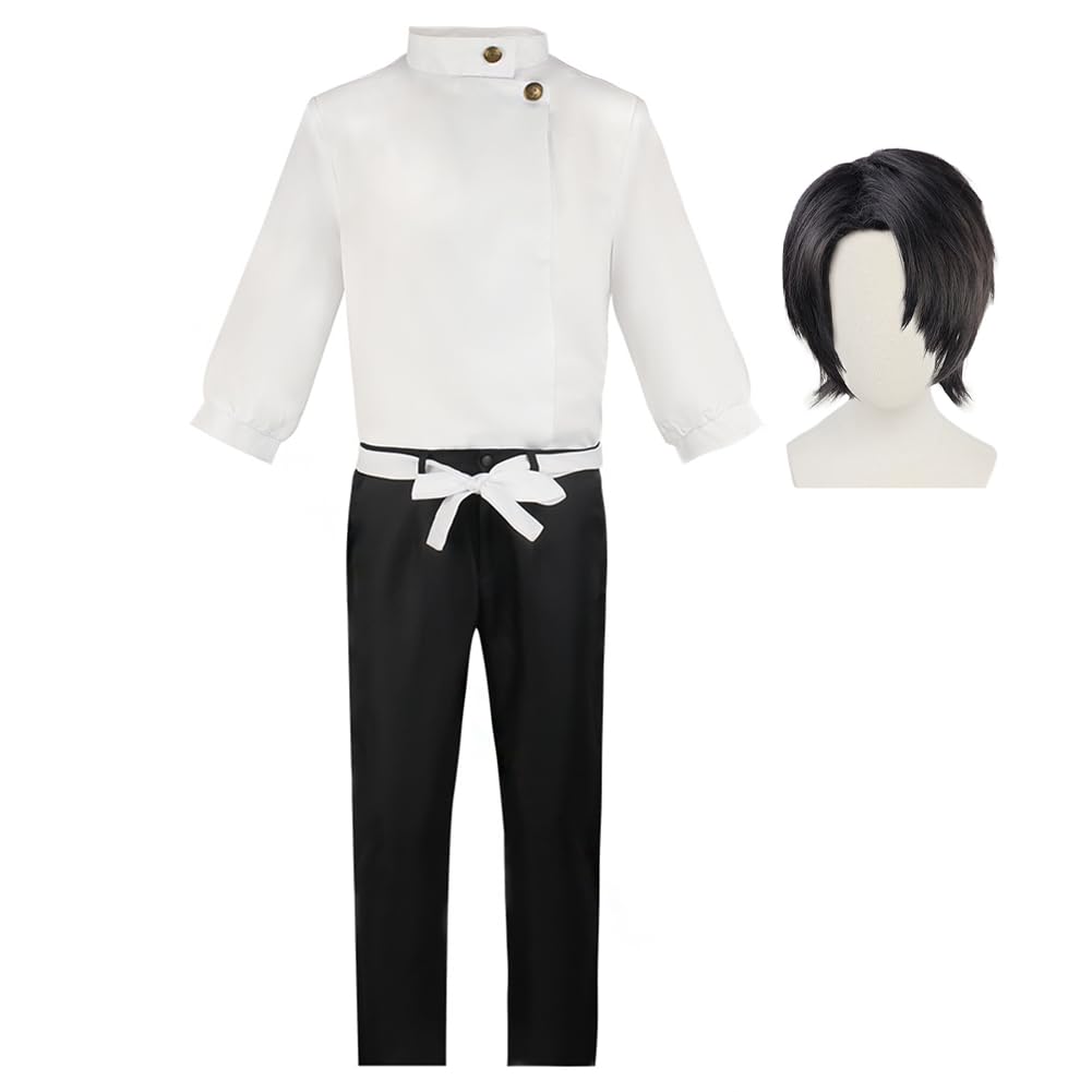 Zhongkaihua JJK Okkotsu Yuta Cosplay Costume Okkotsu Yuta Uniform with Wig Outfit Stage Role Play Halloween Party Carnival for Fans